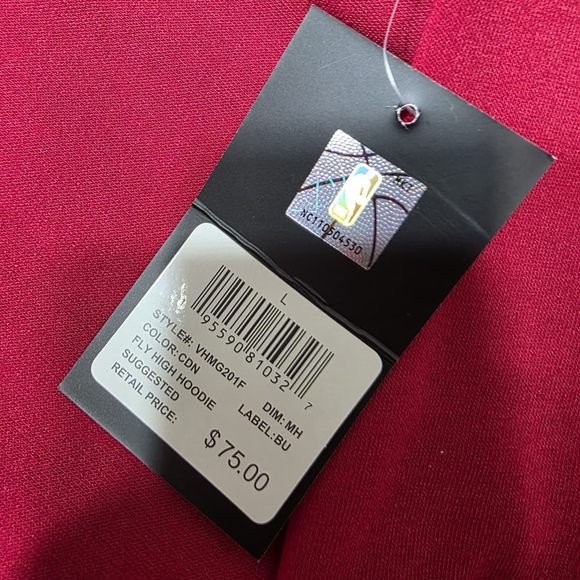 Miami Heat Fly High Hoodie Red Medium NBA Team Apparel New w/ Tags $75 MSRP - Picture 4 of 8